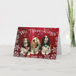 カバリヤキングチャールズスパニエル犬クリスマスカード シーズンカード