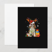 カバリヤキングチャールズスパニエル犬クリスマストナカイS 招待状 (正面/裏面)