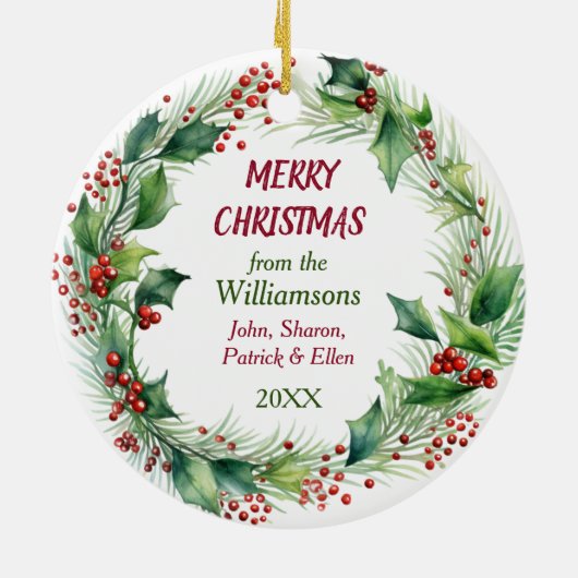 カバリヤキングチャールズスパニエル犬サンタリース セラミックオーナメント (裏面)