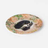 カバリヤキングチャールズスパニエル犬トリプレート ペーパープレート (アングル)