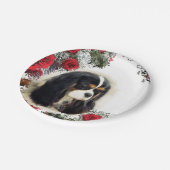 カバリヤキングチャールズスパニエル犬トリプレート ペーパープレート (アングル)