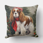 カバリヤキングチャールズスパニエル犬ドッグクリスマス クッション (裏面)