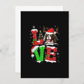 カバリヤキングチャールズスパニエル犬ドッグツリークリスマスL 招待状 (正面/裏面)