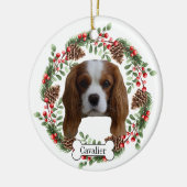 カバリヤキングチャールズスパニエル犬ドッグペットオーナメント セラミックオーナメント (左)
