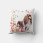 カバリヤキングチャールズスパニエル犬ドッグママフローラ クッション (裏面)