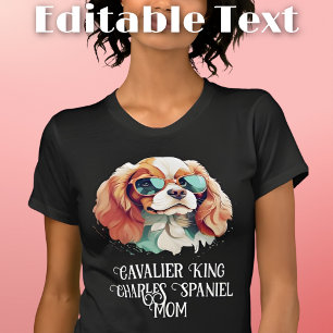 カバリヤキングチャールズスパニエル犬ドッグマママサングラス Tシャツ