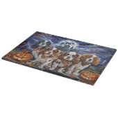 カバリヤキングチャールズスパニエル犬ハロウィン不気味 カッティングボード (角)