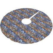 カバリヤキングチャールズスパニエル犬ハロウィン不気味 ブラッシュドポリエステルツリースカート (アングル)