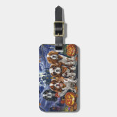 カバリヤキングチャールズスパニエル犬ハロウィン不気味 ラゲッジタグ (正面縦)