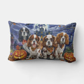 カバリヤキングチャールズスパニエル犬ハロウィン不気味 ランバークッション (裏面)