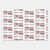 カバリヤキングチャールズスパニエル犬パジャマパーティー紙 ラッピングペーパーシート (正面)