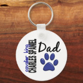 カバリヤキングチャールズスパニエル犬パパ2 キーホルダー (正面)
