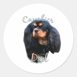 カバリヤキングチャールズスパニエル犬パパ2 ラウンドシール
