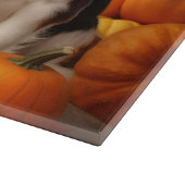 カバリヤキングチャールズスパニエル犬パピーオータムパンプキン カッティングボード (角)