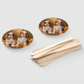 カバリヤキングチャールズスパニエル犬パピーオータムパンプキン ハンドファン (組立なし)