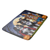 カバリヤキングチャールズスパニエル犬パンプキンハロウィーン バスマット (アングル)