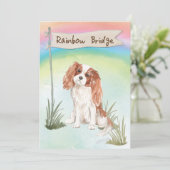 カバリヤキングチャールズスパニエル犬ペット悔やみや弔慰 カード (スタンド正面)