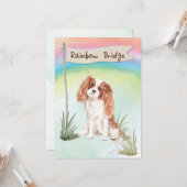 カバリヤキングチャールズスパニエル犬ペット悔やみや弔慰 カード (正面/裏面インサイチュ)