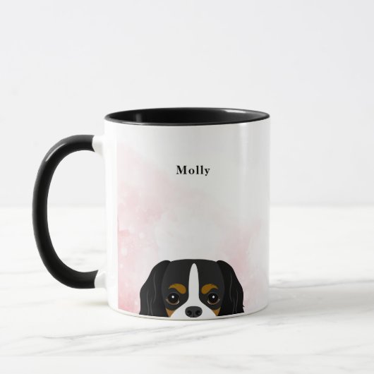カバリヤキングチャールズスパニエル犬マグ マグカップ (左)