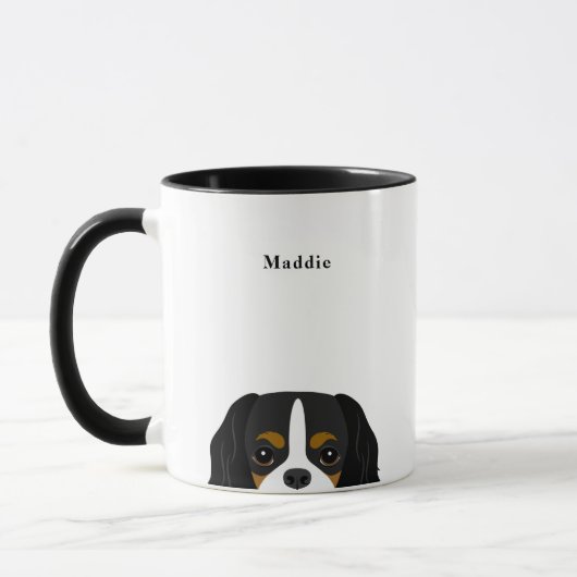 カバリヤキングチャールズスパニエル犬マグ マグカップ (左)