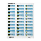 カバリヤキングチャールズスパニエル犬差出人住所ラベル ラベル (フルシート)