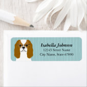 カバリヤキングチャールズスパニエル犬差出人住所ラベル ラベル (インサイチュ)