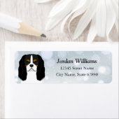 カバリヤキングチャールズスパニエル犬差出人住所ラベル ラベル (インサイチュ)