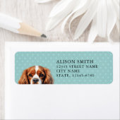 カバリヤキングチャールズスパニエル犬差出人住所ラベル ラベル (インサイチュ)