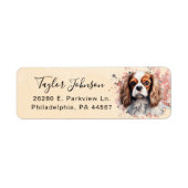 カバリヤキングチャールズスパニエル犬差出人住所ラベル ラベル (正面)