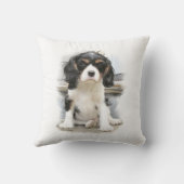 カバリヤキングチャールズスパニエル犬 クッション (裏面)