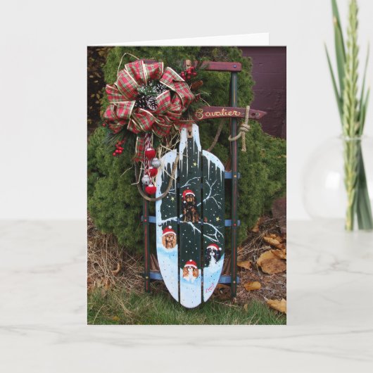 カバリヤキングチャールズスパニエル犬 シーズンカード (正面)