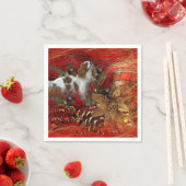 カバリヤキングチャールズスパニエル犬 スタンダードカクテルナプキン (インサイチュ)