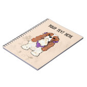 カバリヤキングチャールズスパニエル犬 ノートブック (左側)