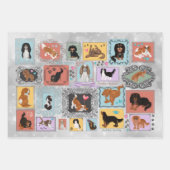 カバリヤキングチャールズスパニエル犬 ラッピングペーパーシート (正面3)