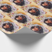 カバリヤキングチャールズスパニエル犬 ラッピングペーパー (角)