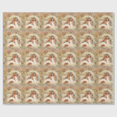 カバリヤキングチャールズスパニエル犬 ラッピングペーパー (フラット)