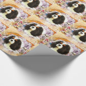 カバリヤキングチャールズスパニエル犬 ラッピングペーパー (角)