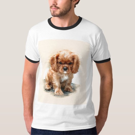 カバリヤキングチャールズスパニエル犬 Tシャツ (正面)