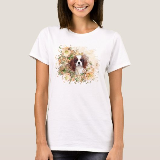 カバリヤキングチャールズスパニエル犬 Tシャツ (正面)