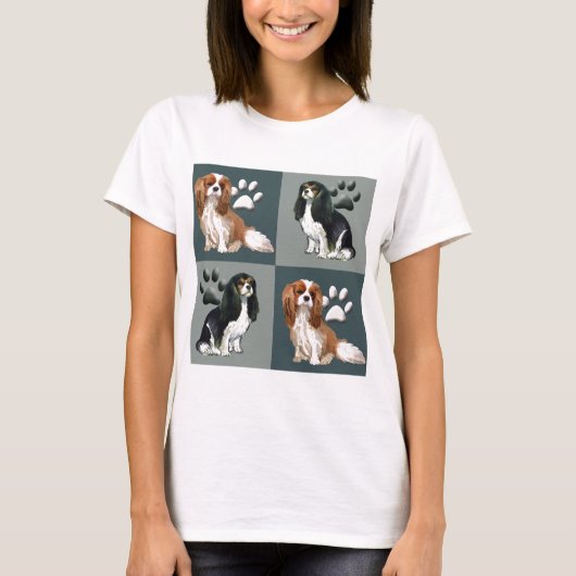 カバリヤキングチャールズスパニエル犬 Tシャツ (正面)