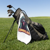 カバリヤキングチャールズスパニエル犬CKCSゾンビドッグホール ゴルフタオル (グリーン)