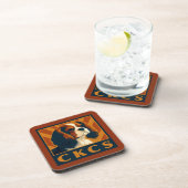 カバリヤキングチャールズスパニエル犬CKCSレトロ コースター (右側)