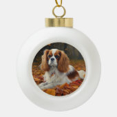 カバリヤーキングイン紅葉秋インスパイア セラミックボールオーナメント (正面)