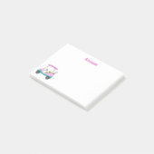 カバリヤーキングチャールズスパニエル犬インピンクゴルフカート ポストイット (アングル)