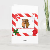 カバリヤーキングチャールズスパニエル犬クリスマスカードツリー シーズンカード (裏面)