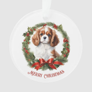 カバリヤーキングチャールズスパニエル犬ドッグネームクリスマス オーナメント
