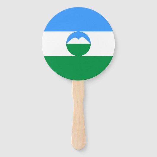 カバルダ・バルカリアの旗 ハンドファン (正面)