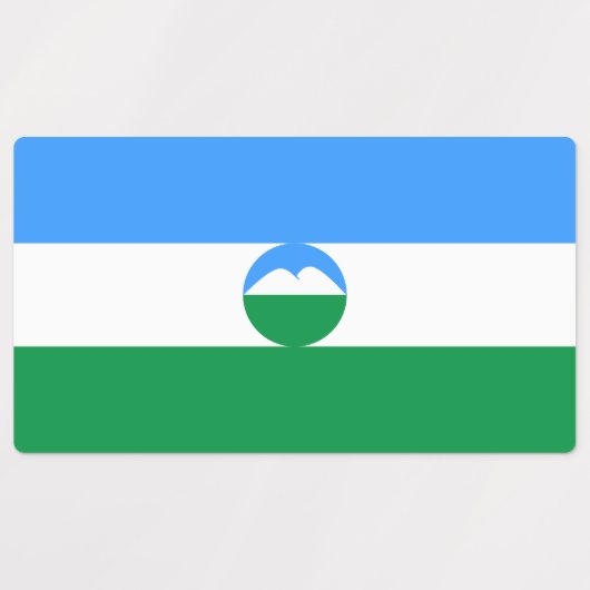 カバルダ・バルカリアの旗 ラベル (デザイン2)