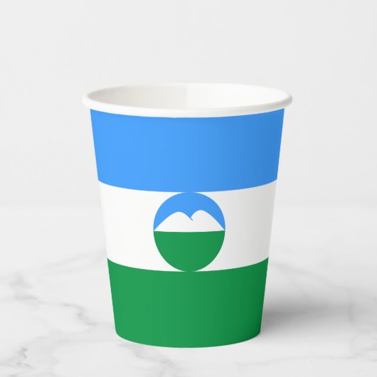 カバルダ・バルカリアの旗 紙コップ (左)