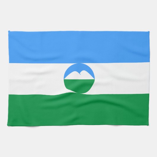 カバルダ・バルカル共和国旗 キッチンタオル (横)